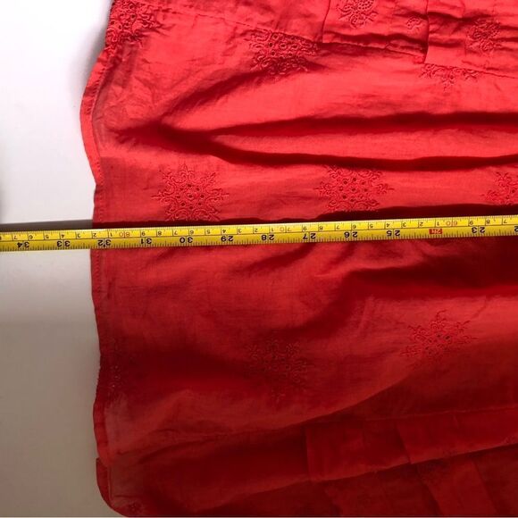 Free People Nobody Like You Cotton Peasant Dress w/ Pockets Coral Size Medium - Picture 13 of 14